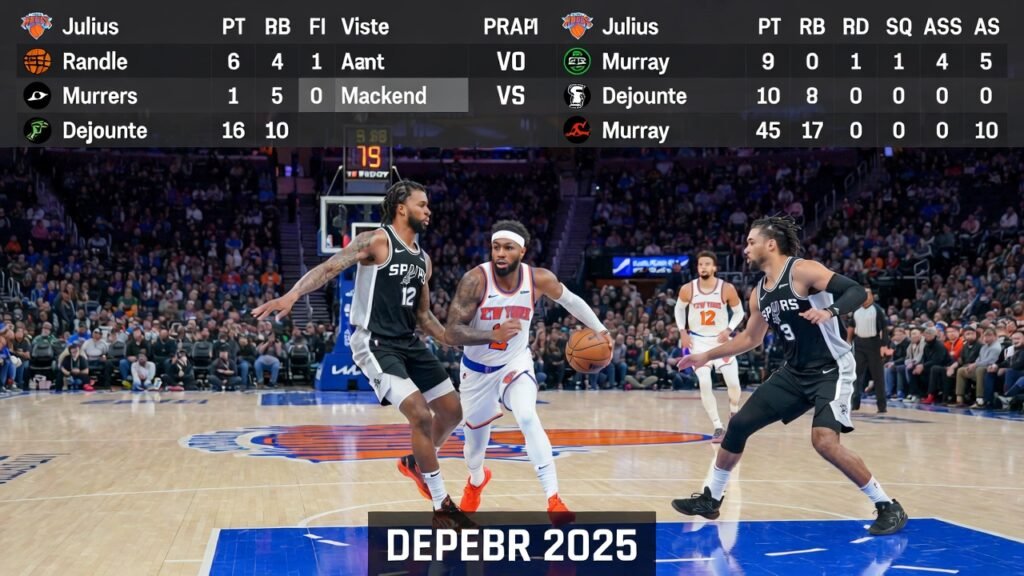Knicks vs San Antonio Spurs Match Player Stats